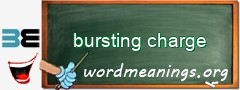 WordMeaning blackboard for bursting charge